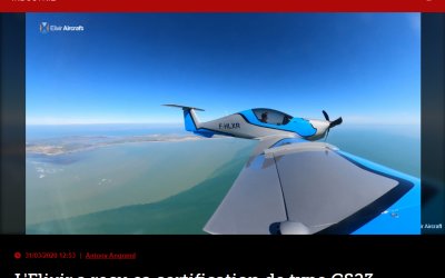 L&rsquo;Elixir a reçu sa certification de type CS23