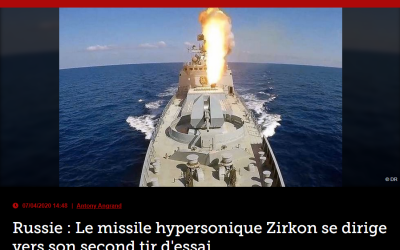 Russie : Le missile hypersonique Zirkon se dirige vers son second tir d&rsquo;essai