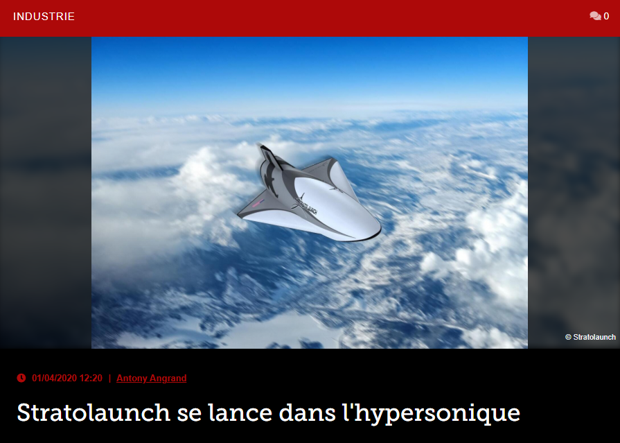 Stratolaunch se lance dans l’hypersonique