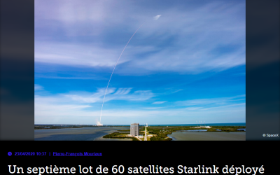 Un septième lot de 60 satellites Starlink déployé par SpaceX