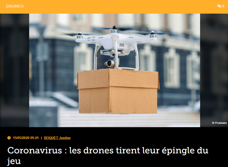 Coronavirus : les drones tirent leur épingle du jeu