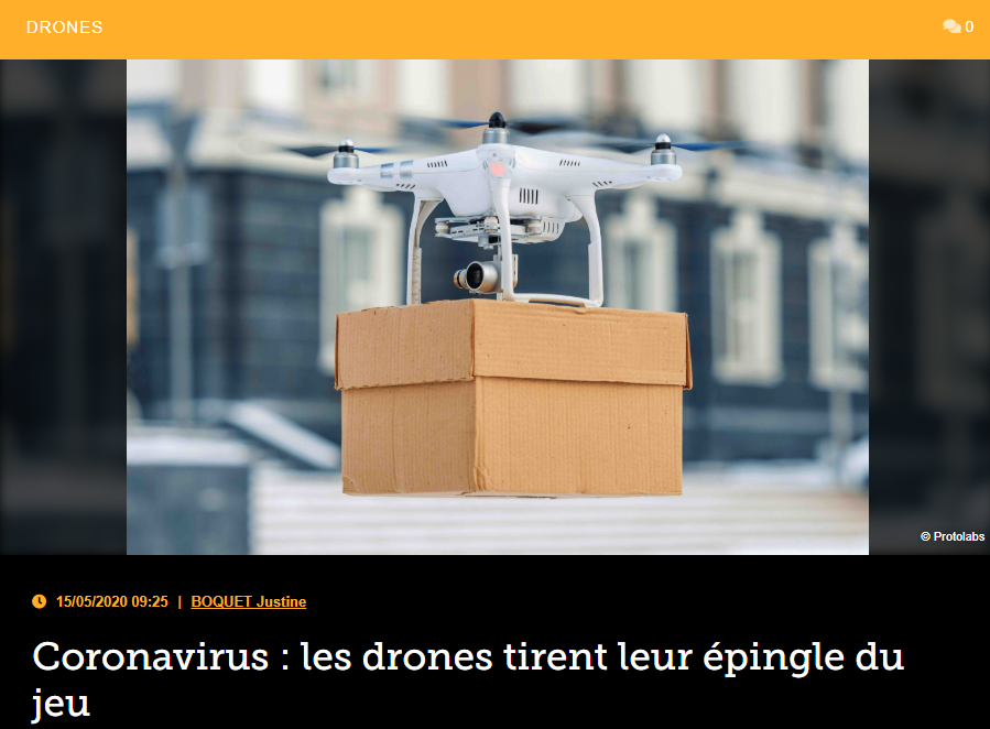 Coronavirus : les drones tirent leur épingle du jeu