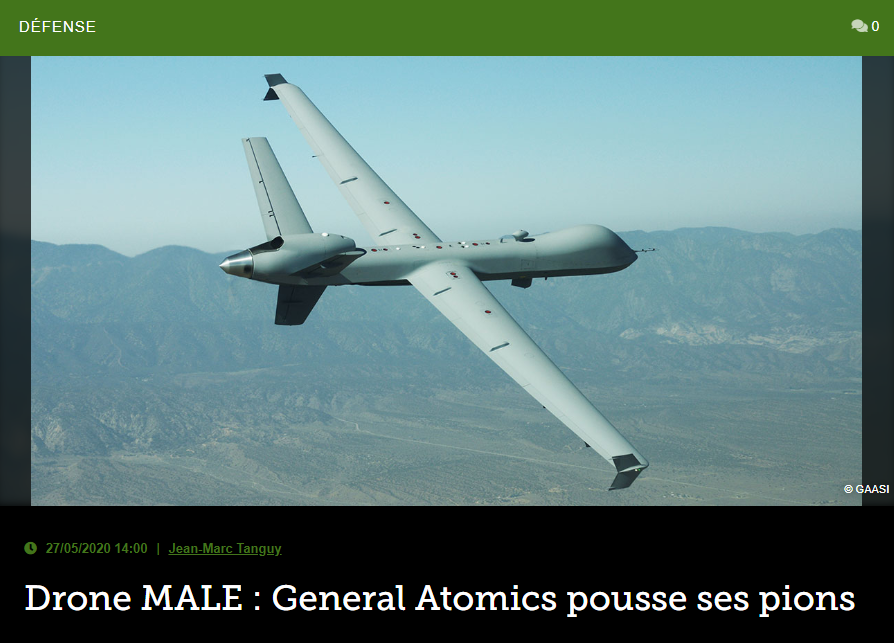 Drone MALE : General Atomics pousse ses pions