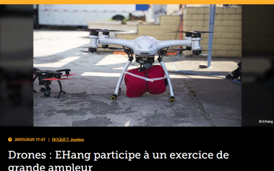 Drones : EHang participe à un exercice de grande ampleur