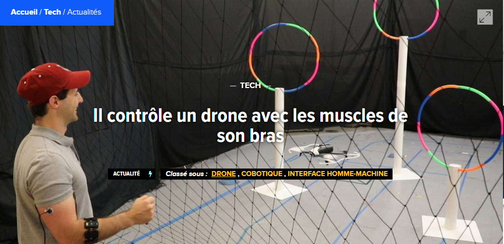 Il contrôle un drone avec les muscles de son bras