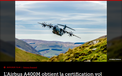 L’Airbus A400M obtient la certification vol automatique à basse altitude