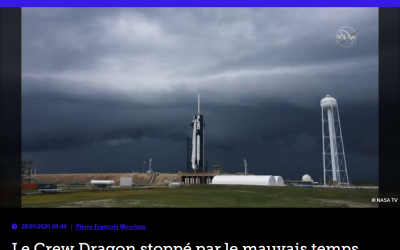Le Crew Dragon stoppé par le mauvais temps