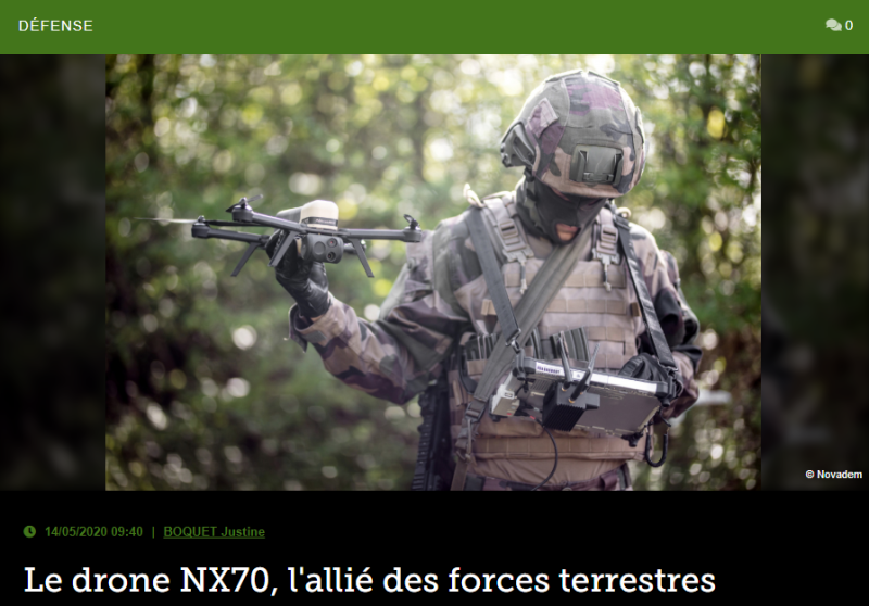 Le drone NX70, l’allié des forces terrestres