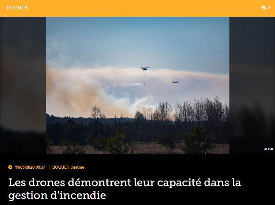 Les drones démontrent leur capacité dans la gestion d’incendie