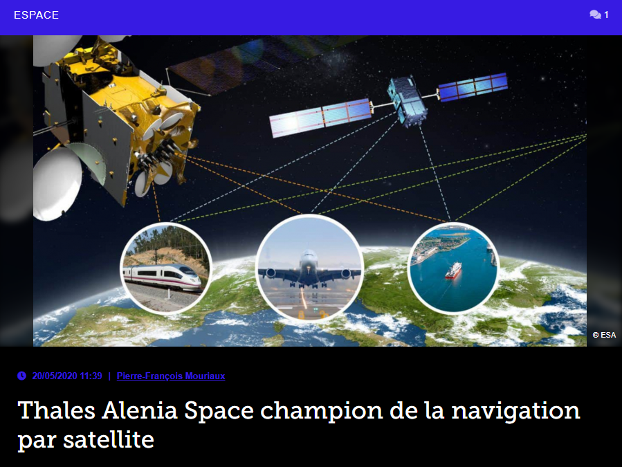 Thales Alenia Space champion de la navigation par satellite