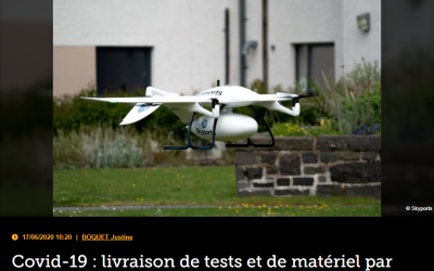 Covid-19 : livraison de tests et de matériel par drone