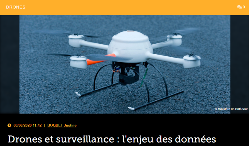 Drones et surveillance : l’enjeu des données