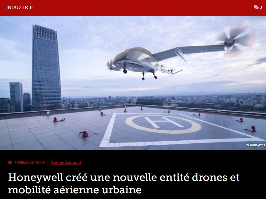 Honeywell créé une nouvelle entité drones et mobilité aérienne urbaine