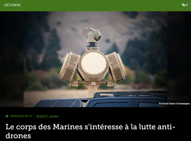 Le corps des Marines s’intéresse à la lutte anti-drones