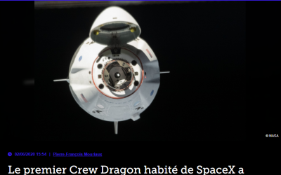 Le premier Crew Dragon habité de SpaceX a rejoint l’ISS