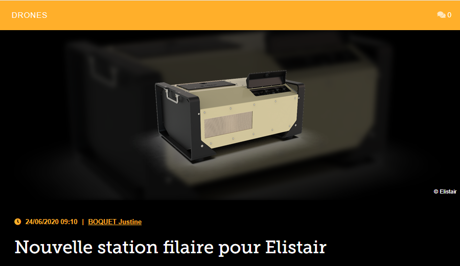 Nouvelle station filaire pour Elistair