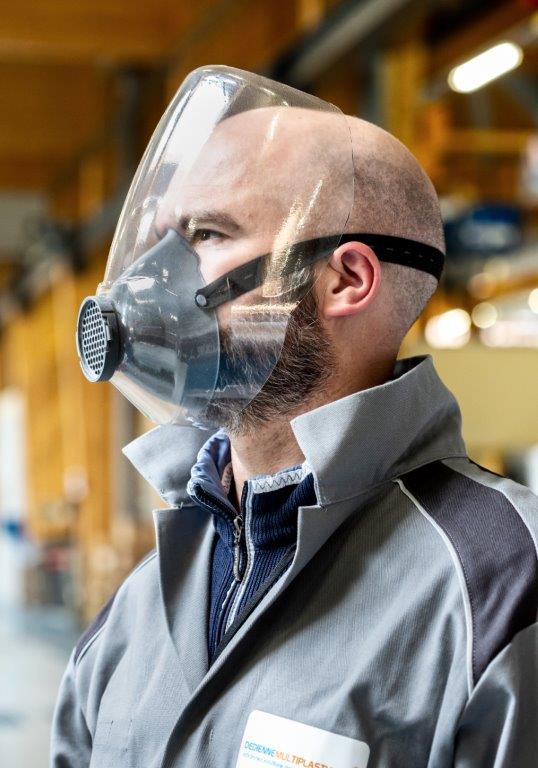 Dedienne Multiplasturgy® Group a conçu des masques réutilisables à l’infini, à partir de matières bio sourcées, baptisés Protectiv™