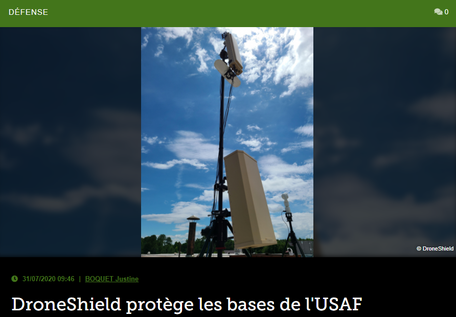 DroneShield protège les bases de l’USAF