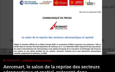 Aeromart, le salon de la reprise des secteurs aéronautique et spatial, présenté dans Air&Cosmos du 27 novembre