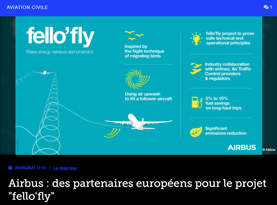 Airbus : des partenaires européens pour le projet « fello’fly »