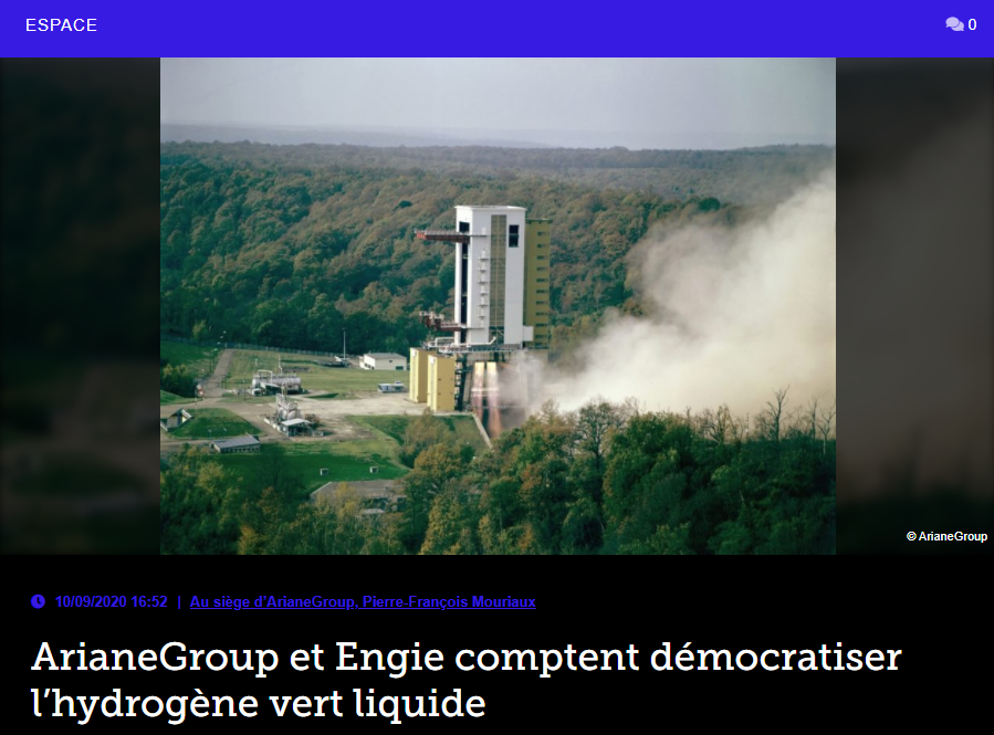 ArianeGroup et Engie comptent démocratiser l’hydrogène vert liquide