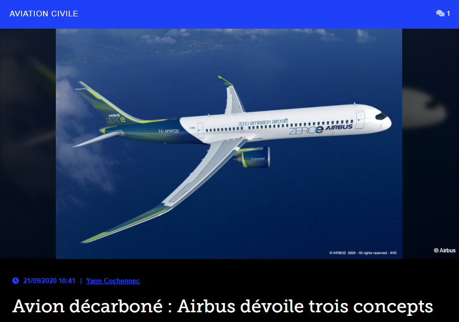 Avion décarboné : Airbus dévoile trois concepts