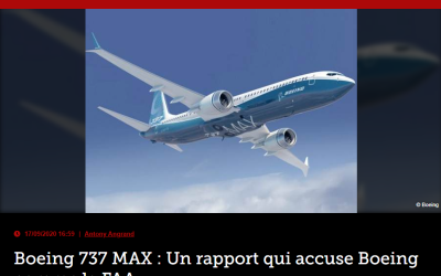 Boeing 737 MAX : Un rapport qui accuse Boeing comme la FAA