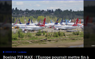 Boeing 737 MAX : l&rsquo;Europe pourrait mettre fin à l&rsquo;interdiction de vol courant novembre