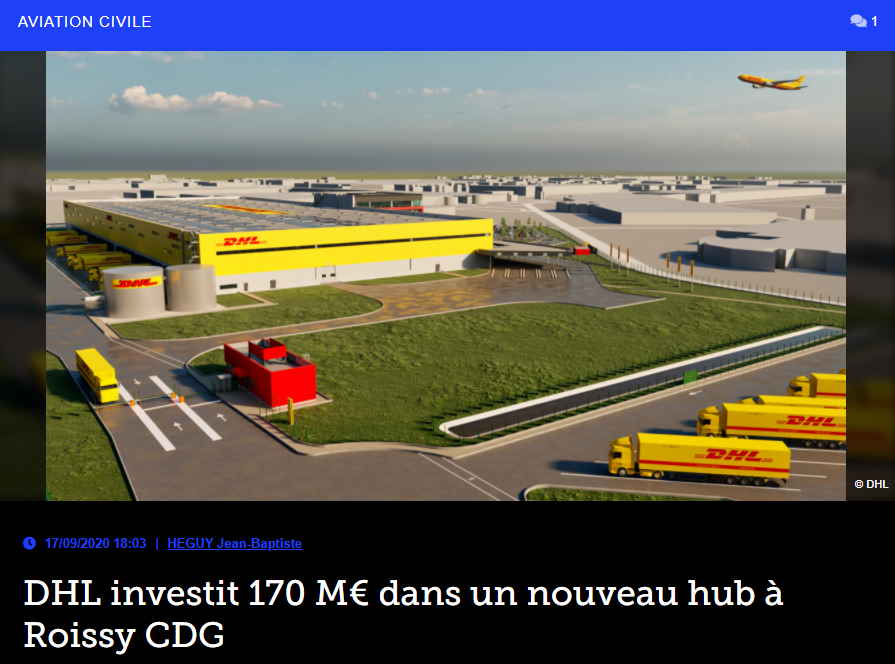 DHL investit 170 M€ dans un nouveau hub à Roissy CDG