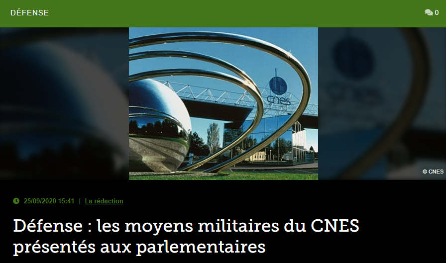 Défense : les moyens militaires du CNES présentés aux parlementaires