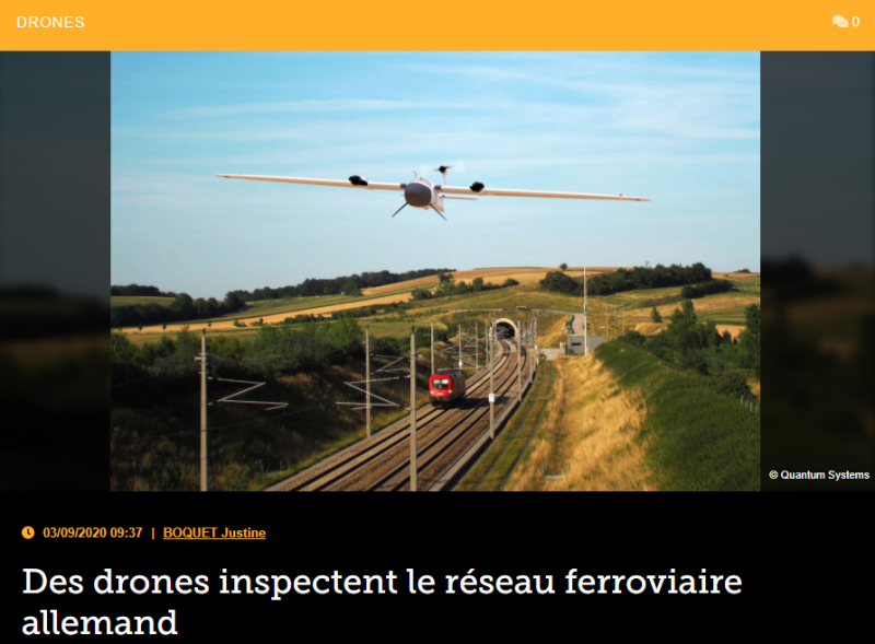 Des drones inspectent le réseau ferroviaire allemand