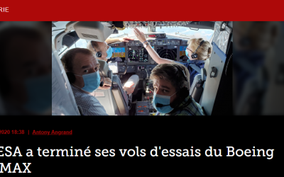 L&rsquo;AESA a terminé ses vols d&rsquo;essais du Boeing 737MAX