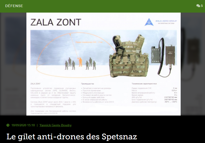 Le gilet anti-drones des Spetsnaz