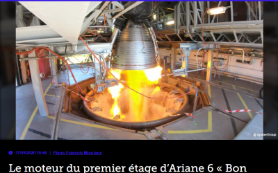 Le moteur du premier étage d’Ariane 6 « Bon pour le vol »
