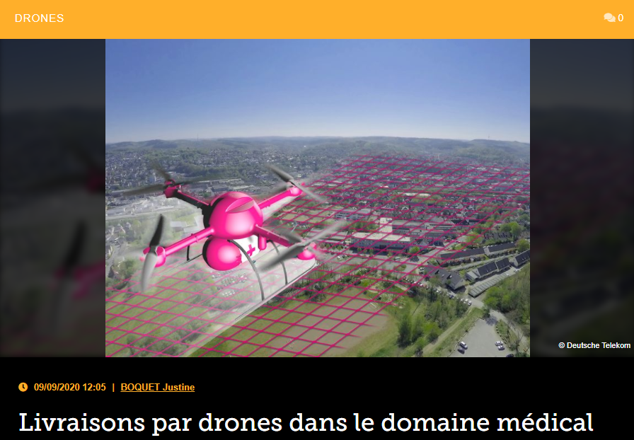 Livraisons par drones dans le domaine médical