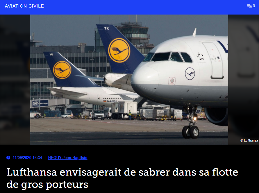 Lufthansa envisagerait de sabrer dans sa flotte de gros porteurs