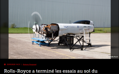 Rolls-Royce a terminé les essais au sol du moteur électrique de son avion de record