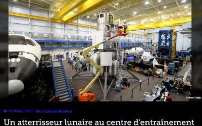 Un atterrisseur lunaire au centre d’entraînement des astronautes de la Nasa