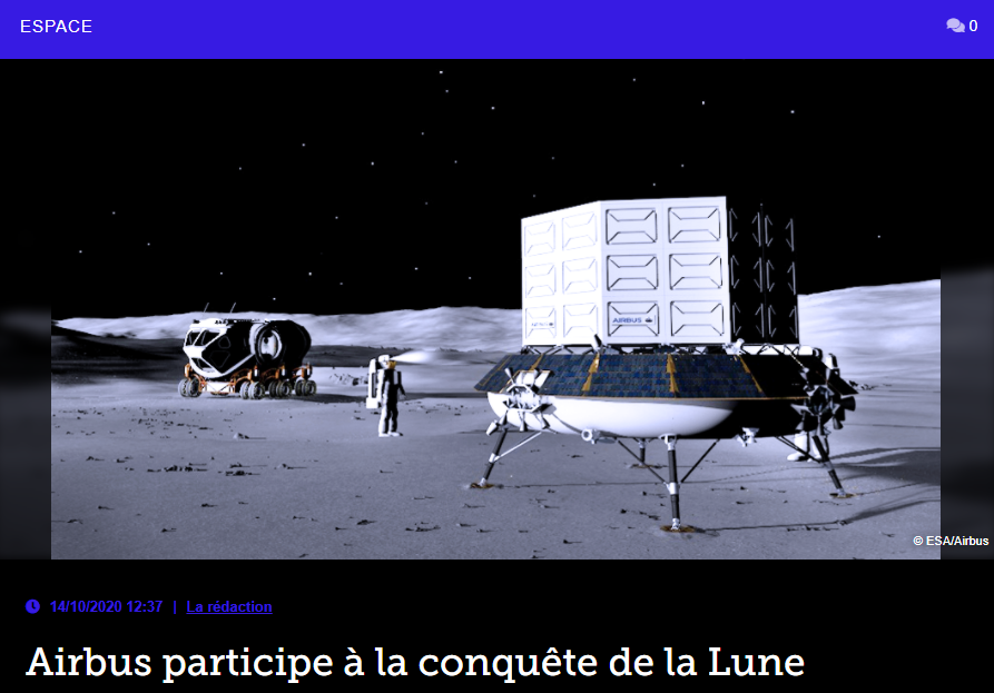 Airbus participe à la conquête de la Lune