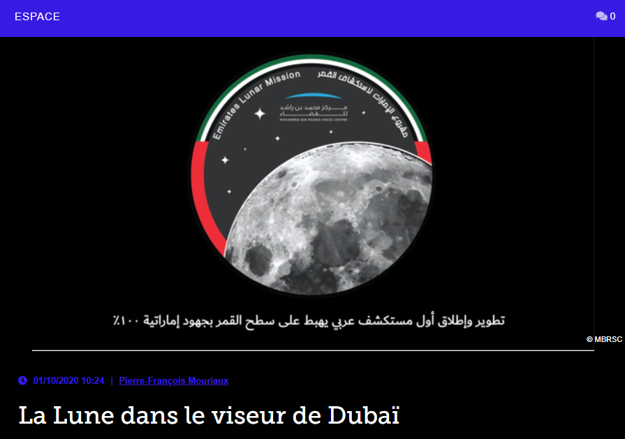 La Lune dans le viseur de Dubaï