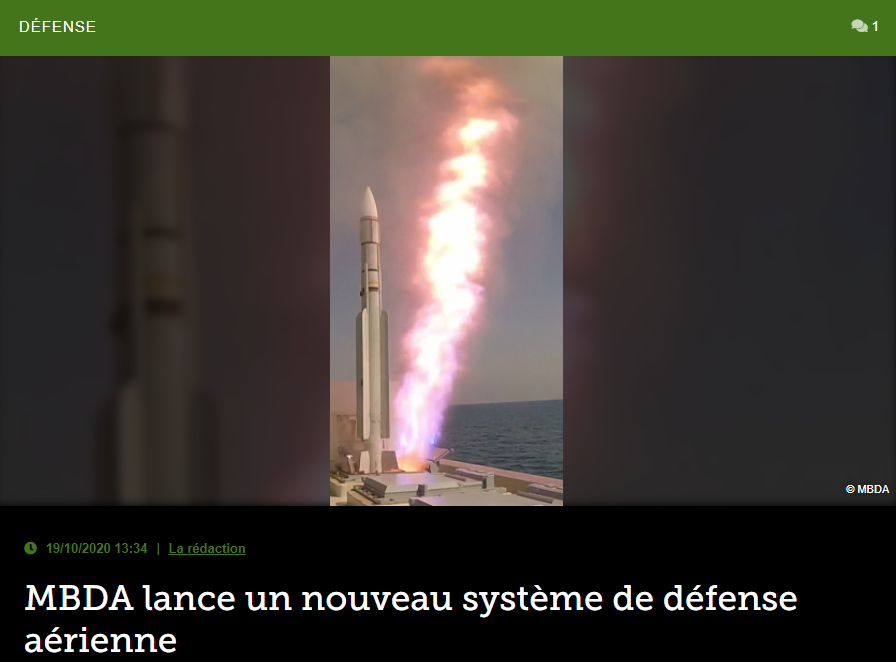 MBDA lance un nouveau système de défense aérienne