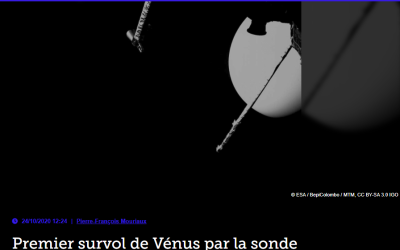 Premier survol de Vénus par la sonde BepiColombo