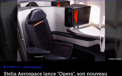 Stelia Aerospace lance « Opera », son nouveau fauteuil classe affaires