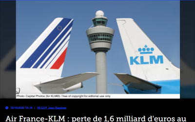 Air France-KLM : perte de 1,6 milliard au troisième trimestre 2020