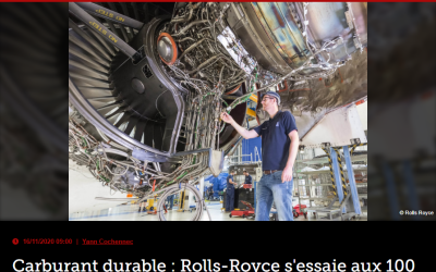 Carburant durable : Rolls-Royce s&rsquo;essaie aux 100 %