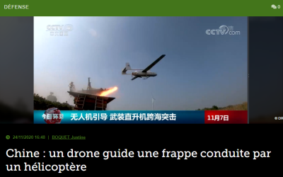 Chine : un drone guide une frappe conduite par un hélicoptère