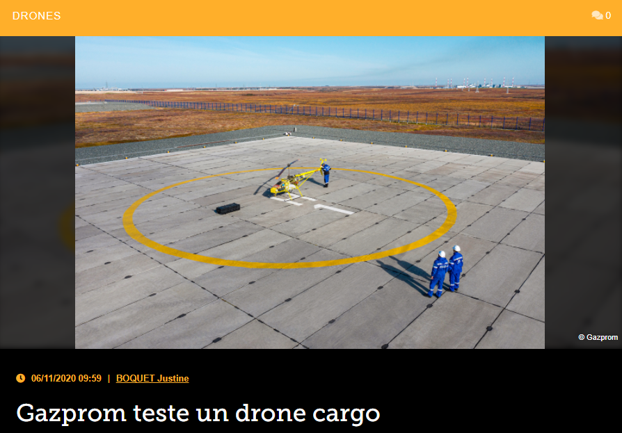 Gazprom teste un drone cargo