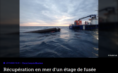 Récupération en mer d’un étage de fusée Electron