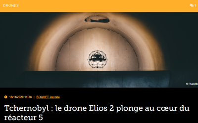 Tchernobyl : le drone Elios 2 plonge au cœur du réacteur 5