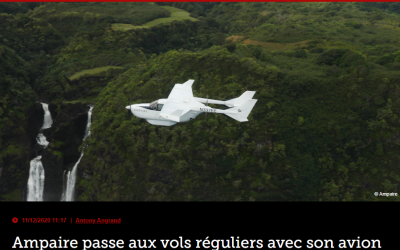 Ampaire passe aux vols réguliers avec son avion électrique